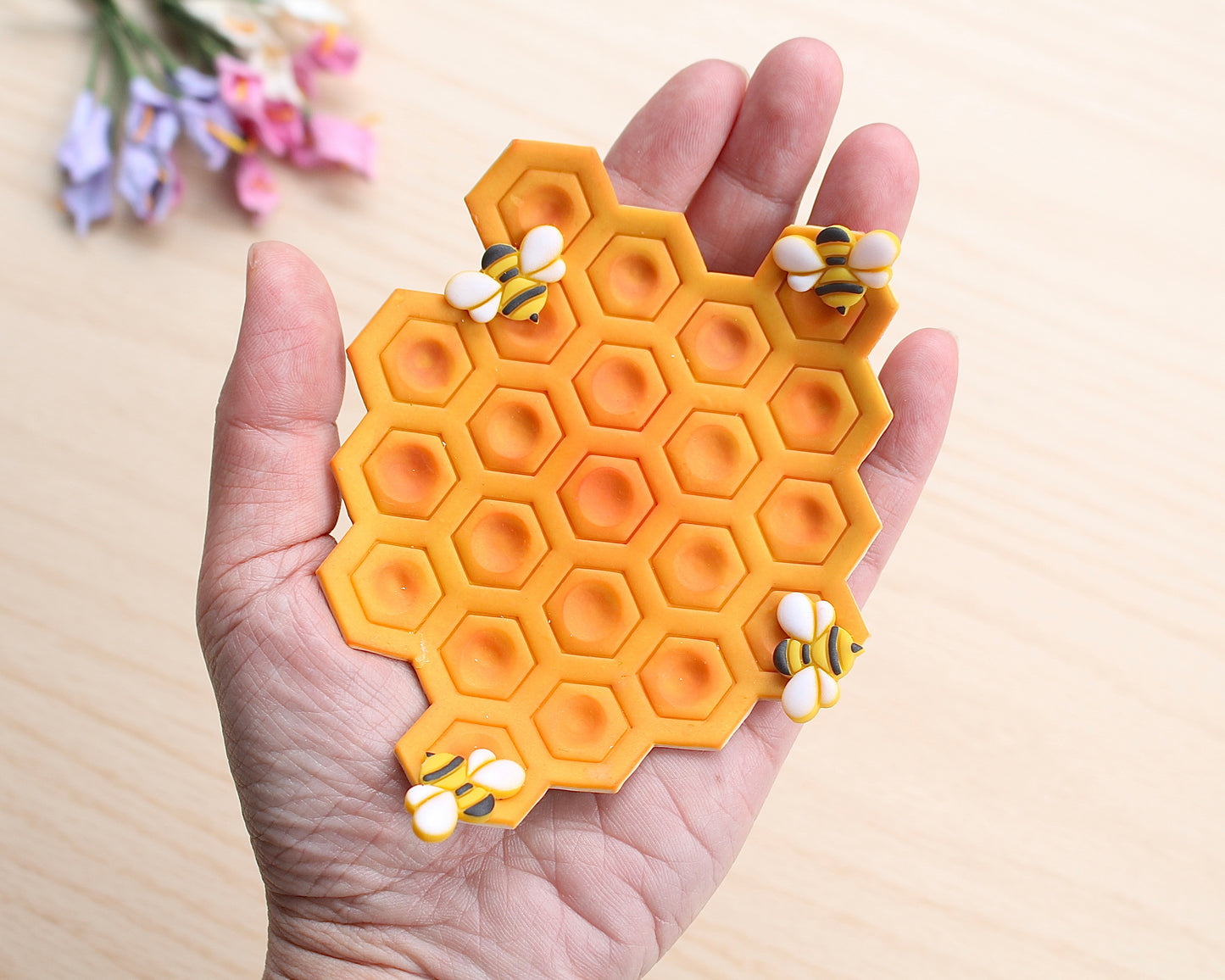 honeycomb & bee trinket | ornament polymer clay cutter set