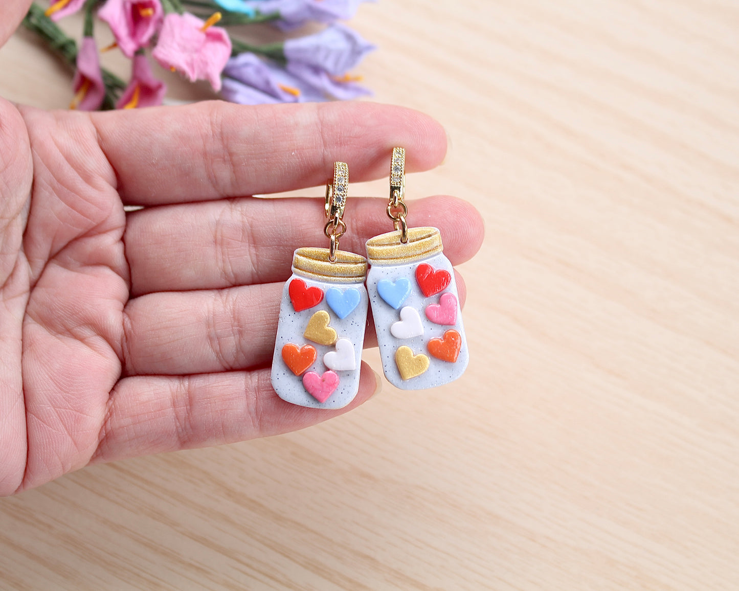 jar of hearts polymer clay cutter set