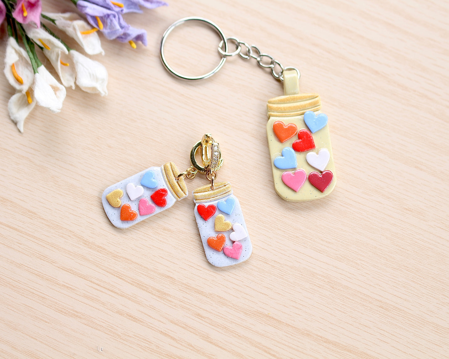 jar of hearts polymer clay cutter set