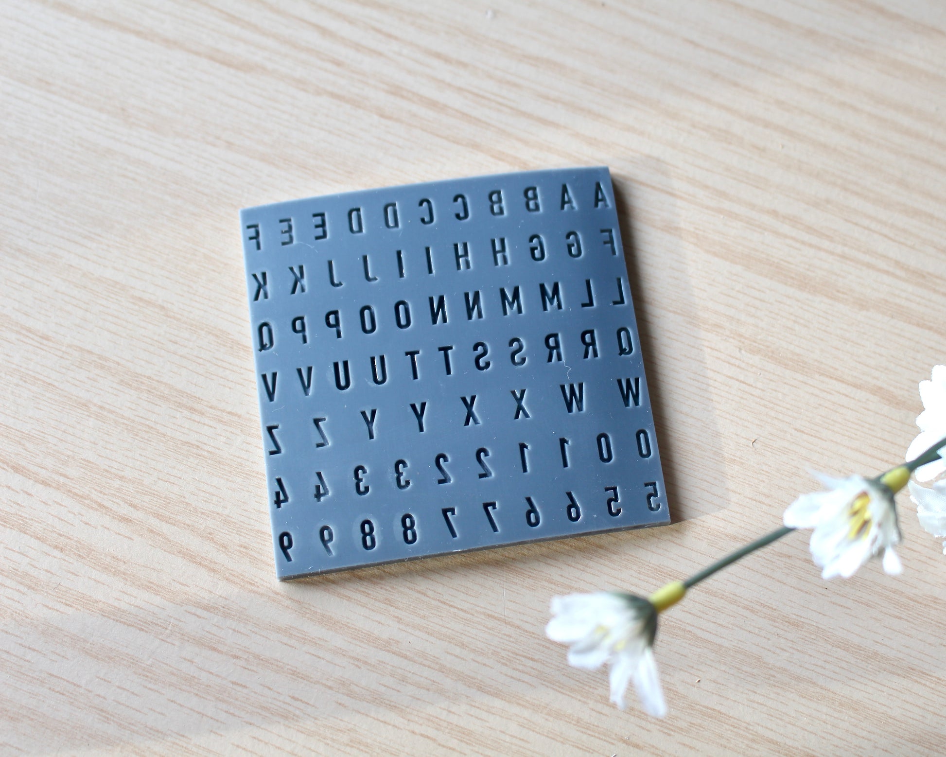 alphabet element baking mat polymer clay cutter