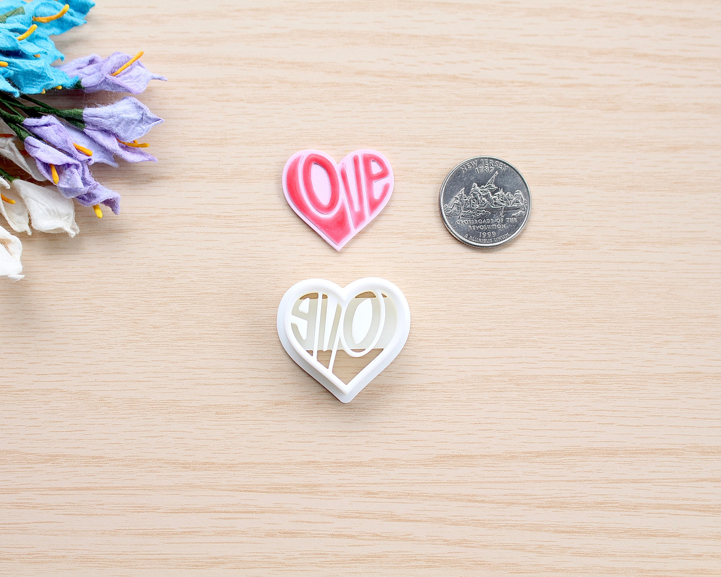 love heart polymer clay cutter