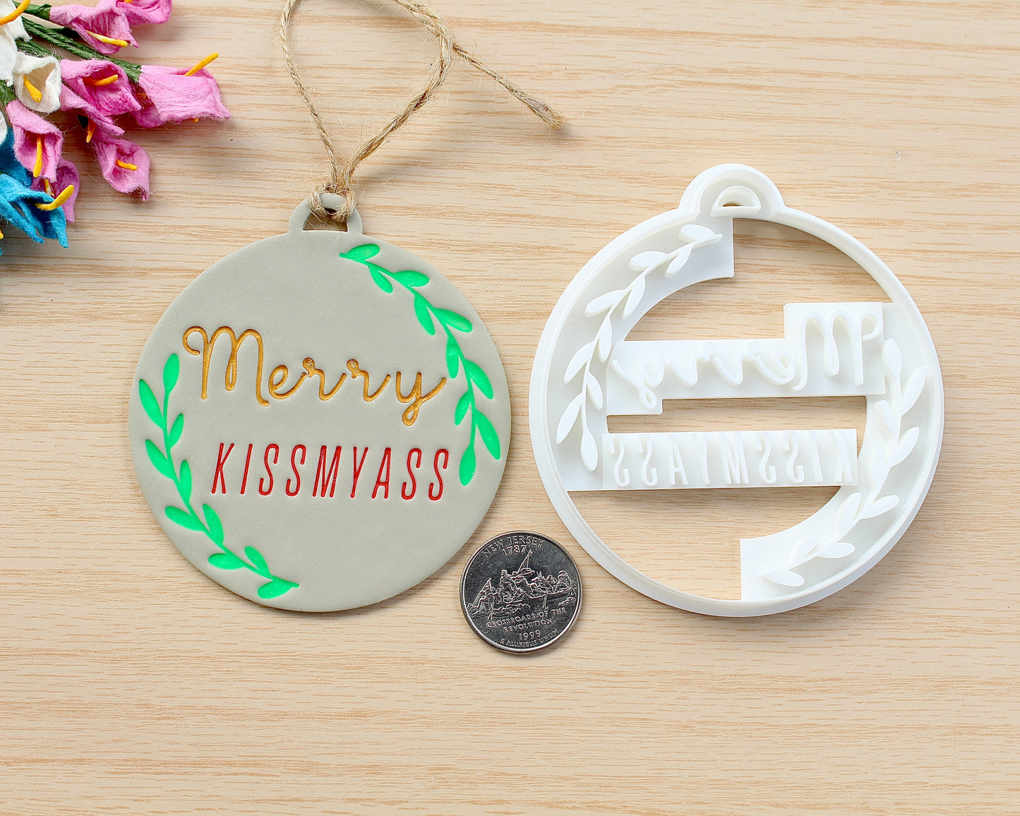 Merry KISSMYASS Ornament Cutter