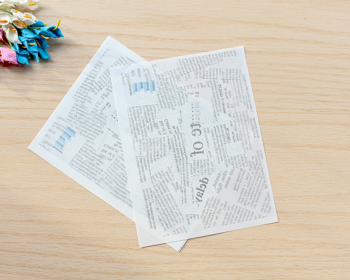 Newspaper Water Soluble Transfer Paper