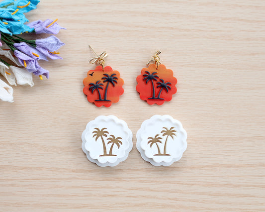 palm tree polymer clay cutter