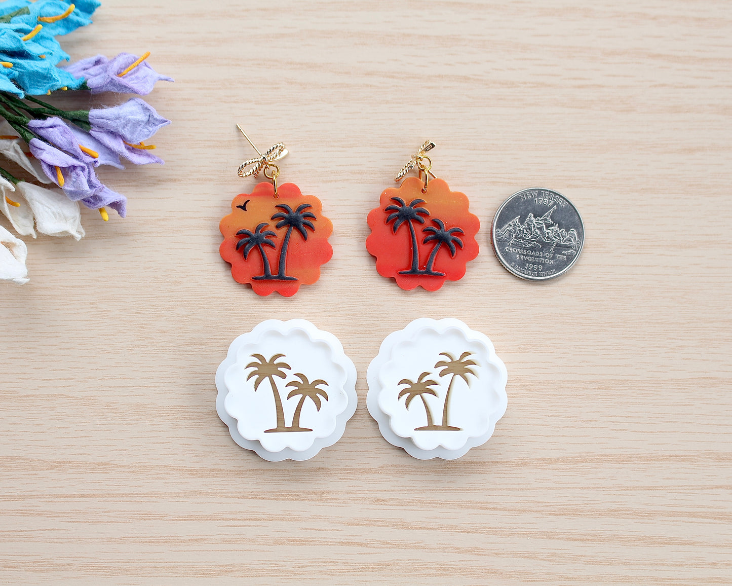 palm tree polymer clay cutter