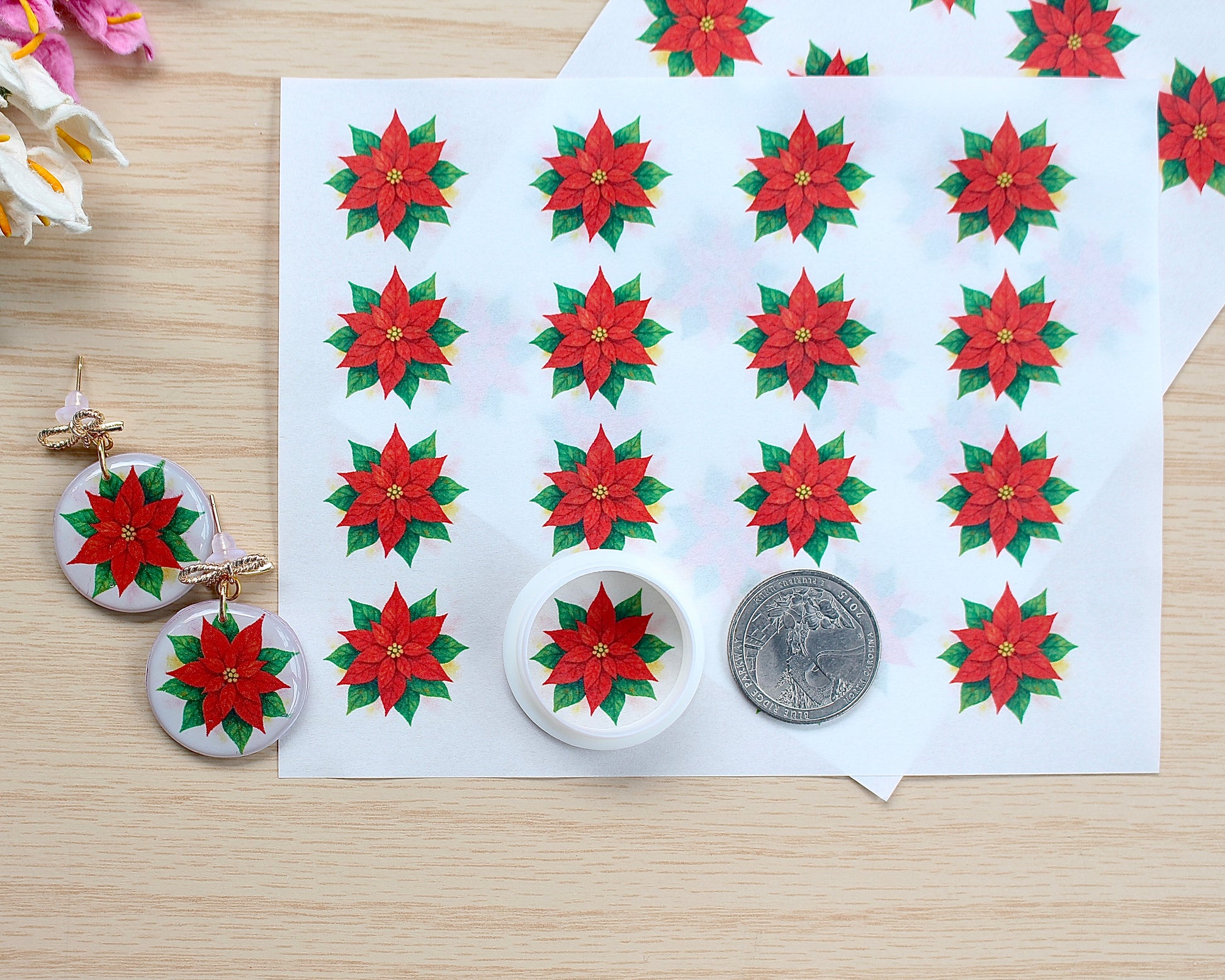 Poinsettia Transfer Paper
