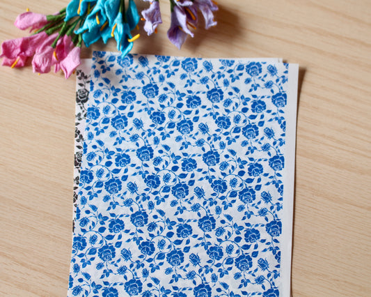 rose water soluble transfer paper polymer clay cutter