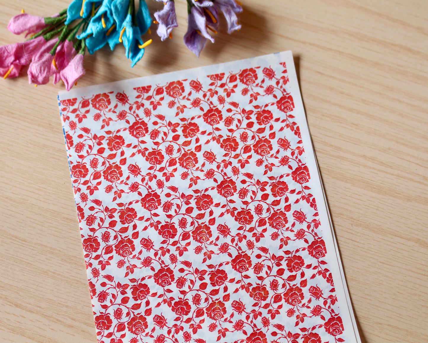 rose water soluble transfer paper polymer clay cutter