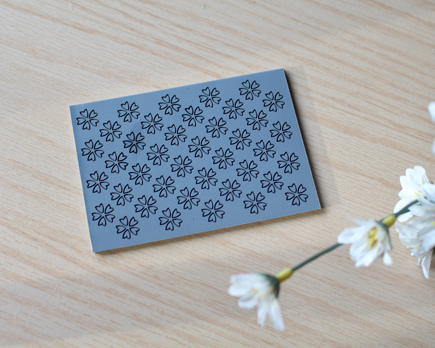 sakura texture mat polymer clay cutter