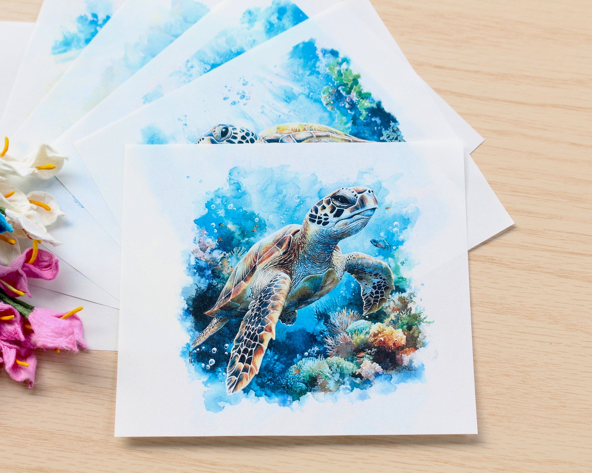 Sea turtle transfer paper
