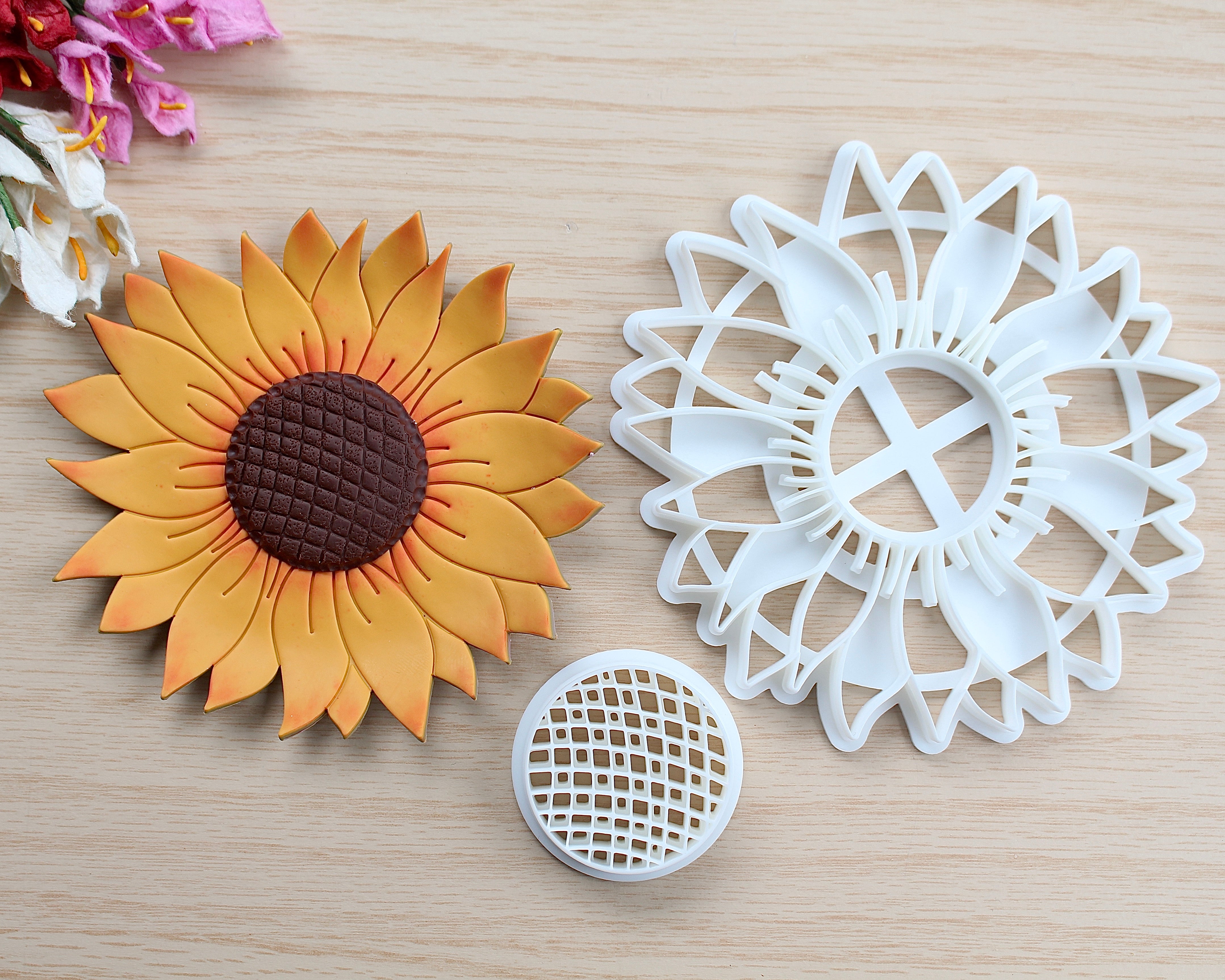 Sunflower Trinket Polymer Clay Cutter | Ornament Polymer Clay Cutter ...